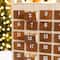 Glitzhome; Glitzhome® 15.75" Lighted Wooden Christmas Village Advent Calendar Decor; Category:Christmas Tabletop Decor; Image:8